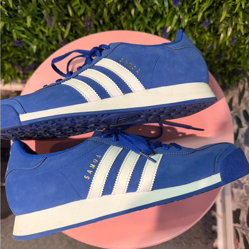 adidas Royal Blue Sneakers with White Stripes - Picture 5 of 5